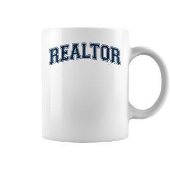 Realtor Real Estate Agent Broker Varsity Style Coffee Mug - Monsterry UK