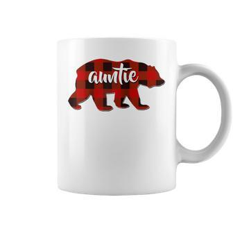 Red Plaid Auntie Buffalo Matching Family Pajama Christmas Coffee Mug - Monsterry CA