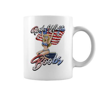 Red White And Boobs Shiti Coolers Happy 4Th Of July Coffee Mug - Monsterry