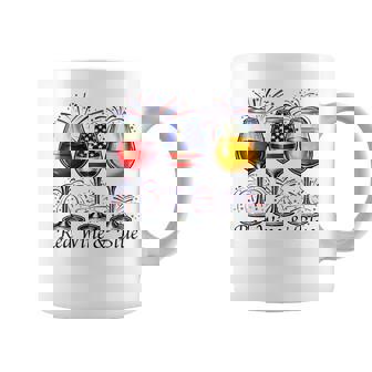 Red Wine & Blue 4Th Of July Wine Glasses American Usa Flag Coffee Mug - Thegiftio UK