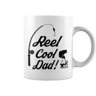 Reel Cool Dad Fishing Fathers Day Birthday Coffee Mug - Monsterry DE