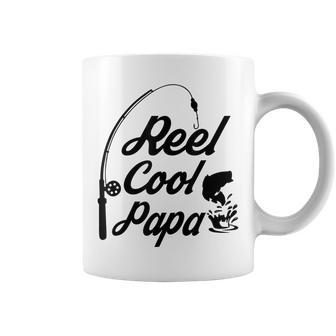 Reel Cool Papa Fishing T Fathers Day Dad Birthday Coffee Mug - Monsterry UK