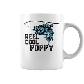 Reel Cool Poppy Fishing Fathers Day Daddy Coffee Mug - Seseable