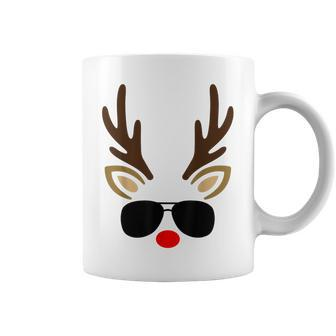 Reindeer Face Glasses Christmas Costume Pajama Boys Kid Coffee Mug - Thegiftio UK
