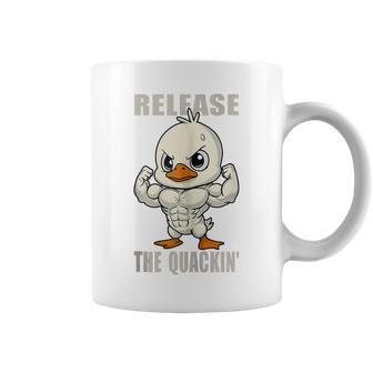 Release The Quackin Duck Gym Weightlifting Bodybuilder Coffee Mug - Monsterry AU