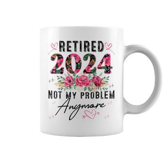 Retired 2024 Retirement For 2024 Floral Coffee Mug - Thegiftio UK