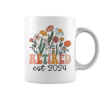 Retired 2024 Retirement For 2024 Wildflower Coffee Mug - Seseable