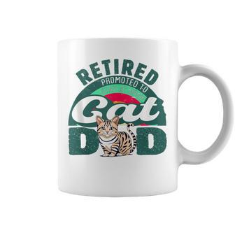 Retired Promoted To Stay At Home Cat Dad Retired Cats Owner Coffee Mug - Monsterry CA