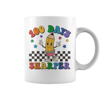 Retro 100 Days Sharper Little Pencil 100 Days Of School Coffee Mug - Monsterry
