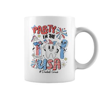 Retro 4Th Of July Dental Squad Party In The Usa Dentist Coffee Mug - Monsterry UK