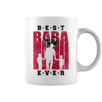 Retro Albania Baba Two Sons Albanian Dad Of 2 Boys Shqiptar Coffee Mug - Monsterry UK