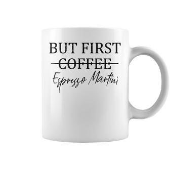 Retro But First Coffee Espresso Martini Drinking Lover Coffee Mug - Seseable