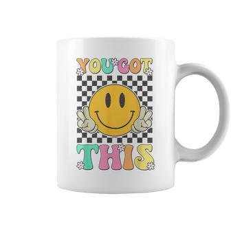 Retro Groovy You Got This Motivational Testing Day Teacher Coffee Mug | Mazezy