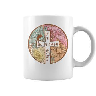 Retro Groovy He Is Risen Jesus Religious Easter Christians Coffee Mug - Monsterry AU