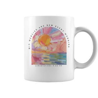 Retro His Mercies Are New Every Morning Bible Christian Coffee Mug - Monsterry UK