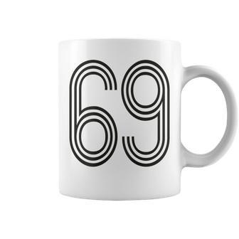 Retro Number Sixty Nine On Back Baseball Sport Coffee Mug - Monsterry DE