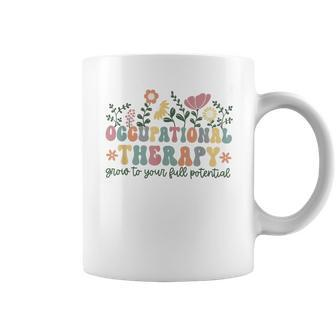 Retro Occupational Therapy Grow To Your Full Potential Ot Coffee Mug - Monsterry UK