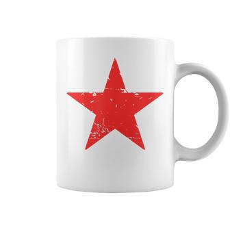 Retro Red Star Distressed Revolution Vintage Retro Coffee Mug - Thegiftio UK
