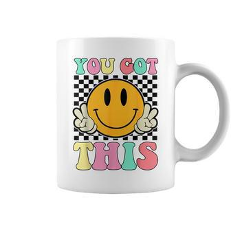 You Got This Retro Smile Motivational Testing Day Teacher Coffee Mug | Mazezy
