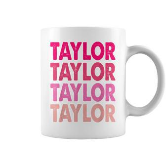 Retro Taylor Personalized Name I Love Taylor Coffee Mug - Thegiftio UK