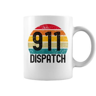 Retro Vintage 911 Dispatcher Ems Fire Dispatch Coffee Mug - Monsterry DE