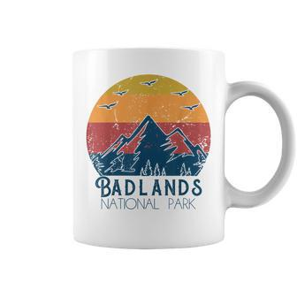 Retro Vintage Badlands National Park South Dakota Coffee Mug - Monsterry DE