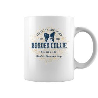 Retro Vintage Border Collie Tassen - Seseable