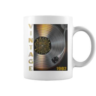 Retro Vinyl Record Doodle 40Th Birthday Vintage 1982 Coffee Mug - Monsterry UK