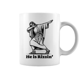 He Is Risen Jesus Dabbing Easter Coffee Mug | Mazezy