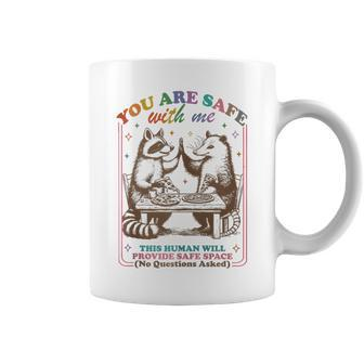 You Are Safe With Me Lgbtq Straight Ally This Human Will Coffee Mug - Monsterry