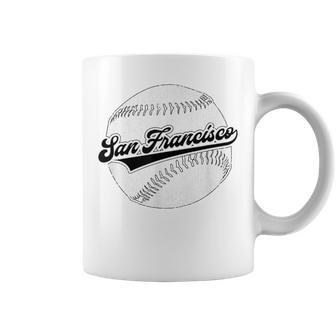 San Francisco Baseball Vintage Sf Baseball Retro Coffee Mug | Crazezy CA