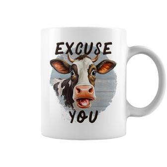 Sassy Cow Excuse You Cow Heifer Farmers Cow Lovers Coffee Mug - Monsterry CA