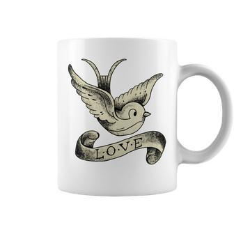 Schwalbe Vintage Bird Tattoo Love Women's Men Coffee Mug - Monsterry UK