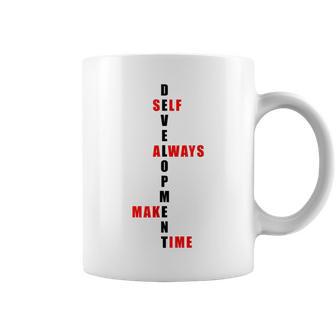 Self Development Always Make Time Motivational Coffee Mug - Monsterry AU