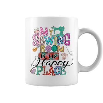 Sewing Mom Quilting Yarn Graphic Seamstress Sewing Themed Coffee Mug - Monsterry