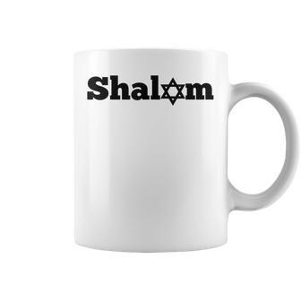 Shalom Hebrew Word For Peace Star Of David Hanukkah Coffee Mug - Monsterry AU