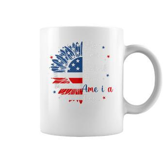 She Loves Jesus And America Too Sunflower Usa Flag Coffee Mug - Monsterry DE