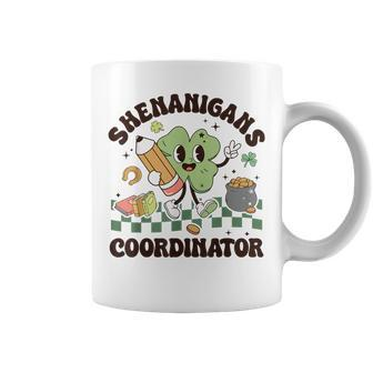 Shenanigans Coordinator Teacher St Patrick's Day Clovers Coffee Mug | Mazezy DE
