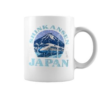 Shinkansen Japanese Bullet Train Japan Mt Fuji Kanji Coffee Mug - Monsterry DE