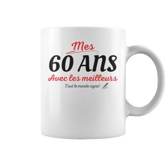 A Signer 60 Ans Anniversaire Cadeau Anniv 60 Ans Signature Tasse - Cadeauxyz