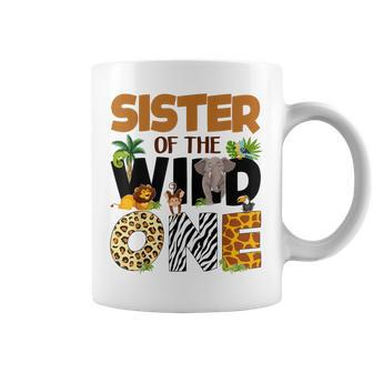 Sister Of The Birthday Wild One Safari Boy Family Matching Coffee Mug - Monsterry AU