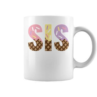 Sister Of The Sweet One Ice Cream 1St First Birthday Family Coffee Mug - Seseable