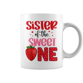 Sister Of The Sweet One Strawberry Birthday Family Party Coffee Mug - Seseable