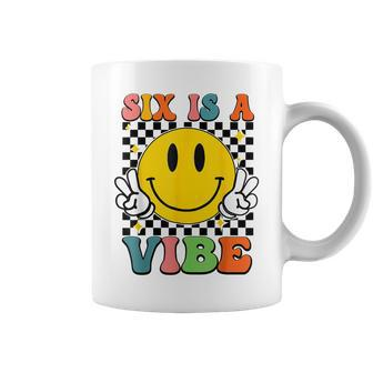 Six Is A Vibe 6Th Birthday Groovy Boys Girls 6 Years Old Coffee Mug - Monsterry