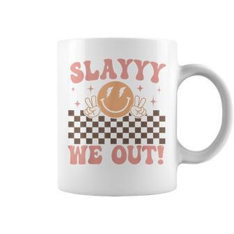 Slay We Out For Summer Girls Last Day Of School Smiling Face Coffee Mug - Seseable