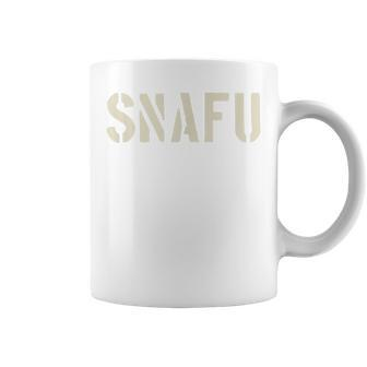 Snafu Military Slang Stencil Look Letters Coffee Mug - Monsterry