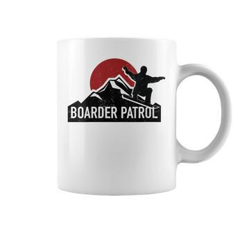 Snowboarding Boarder Patrol Snowboarder Coffee Mug - Monsterry AU