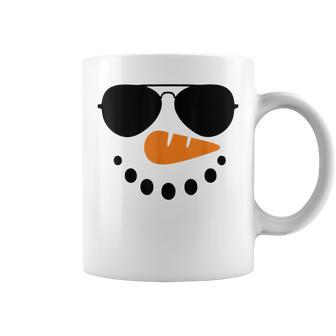 Snowman Face Family Christmas Matching Costume Kid Coffee Mug - Seseable
