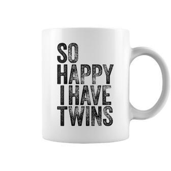 So Happy I Have Twins Fathers Coffee Mug - Monsterry