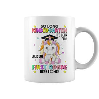 So Long Kindergarten Graduation Class 2024 Unicorn Girls Coffee Mug - Monsterry DE